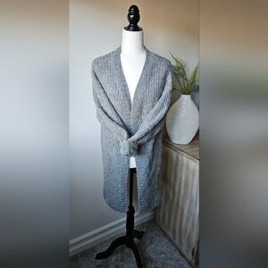Gray Women's Open Front Sweater
